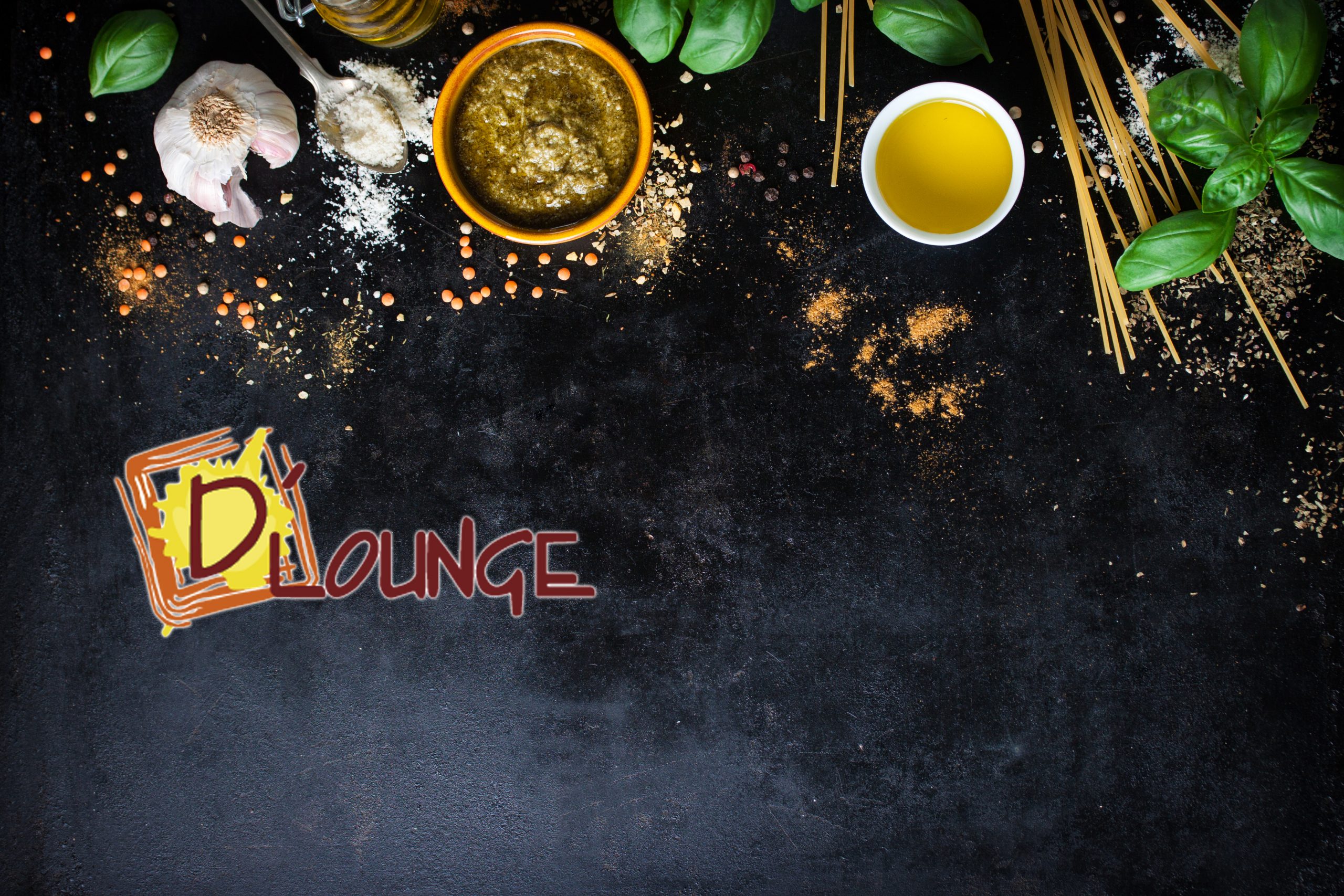 Food frame, italian food background, healthy food concept or ingredients for cooking pesto sauce on a vintage background, top view with copy space